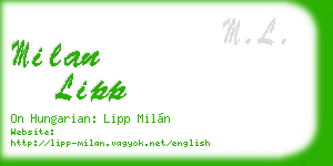 milan lipp business card