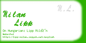 milan lipp business card